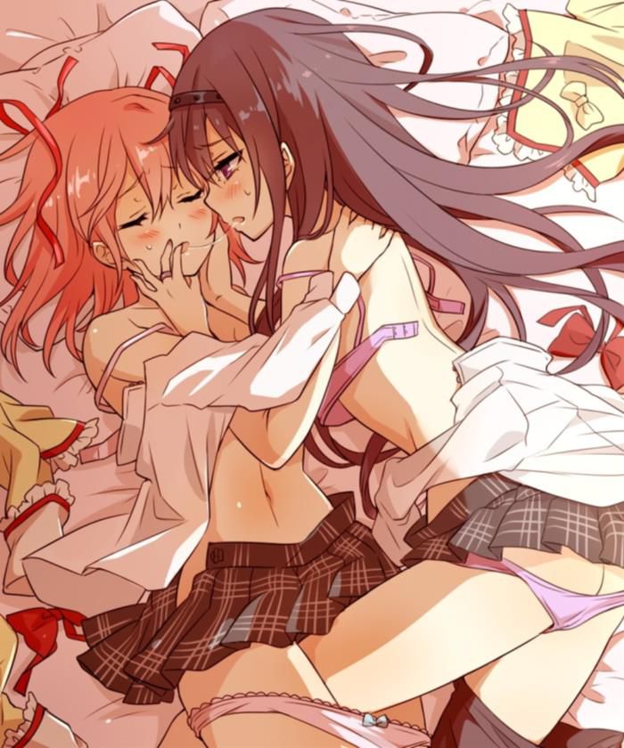 【Secondary】Kissing image between girls with erotic saliva exchange 12