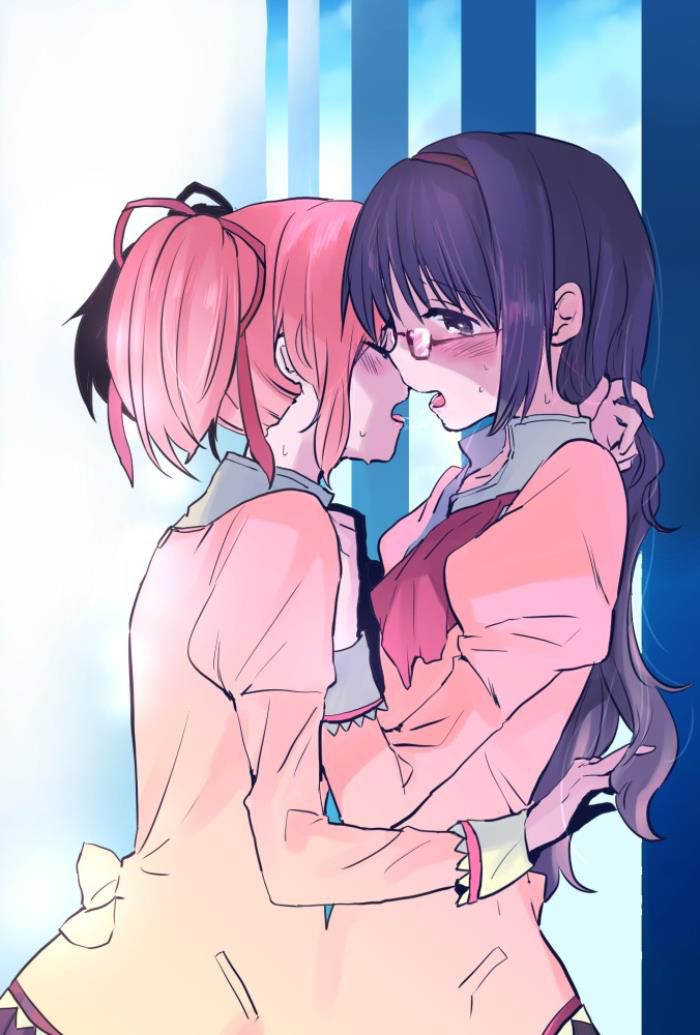 【Secondary】Kissing image between girls with erotic saliva exchange 18
