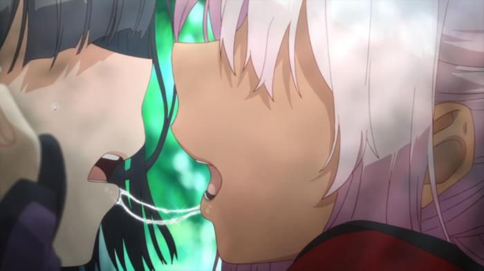 【Secondary】Kissing image between girls with erotic saliva exchange 8