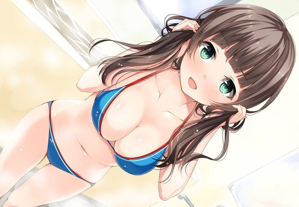 Busty beautiful girl image wearing a 2D bikini 4 3