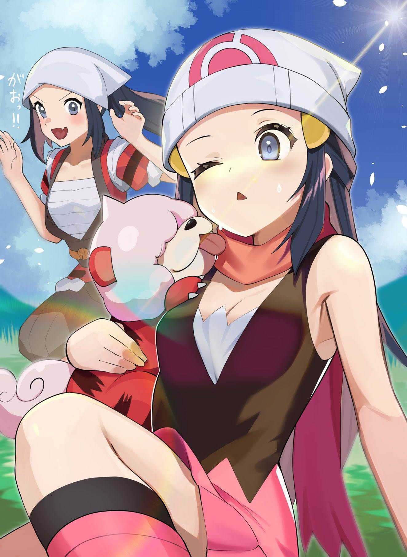 【Pokémon】Secondary erotic images that make Hikari and Saddle Saddle rich H want to 16