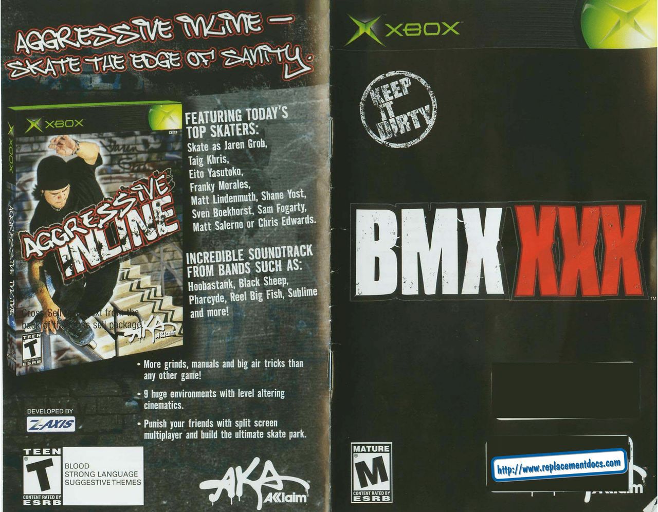 BMX XXX (Xbox) Game Manual 1