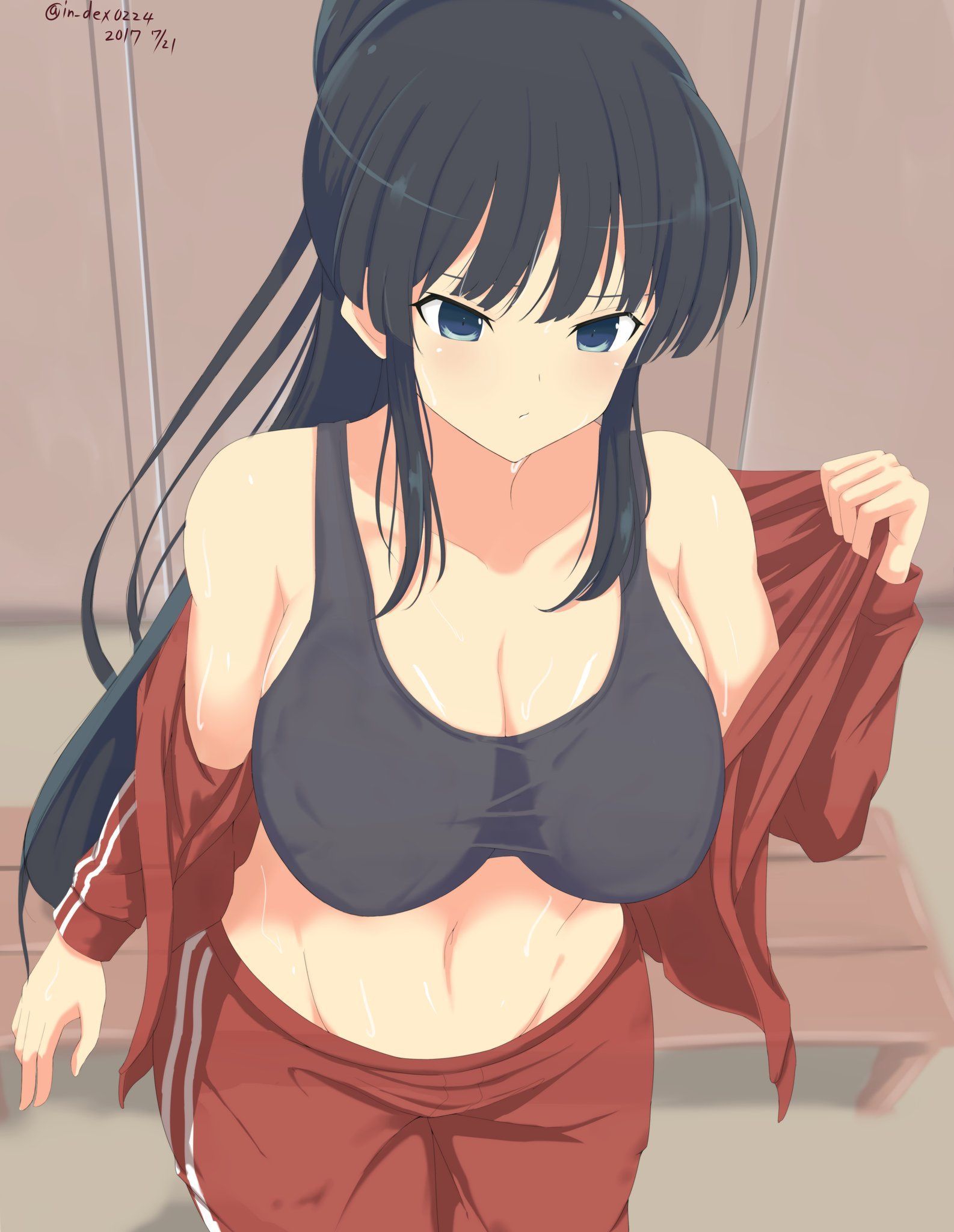 【Secondary】Erotic image of "sports bra" for daughter and athletic girl just before the growth period 46