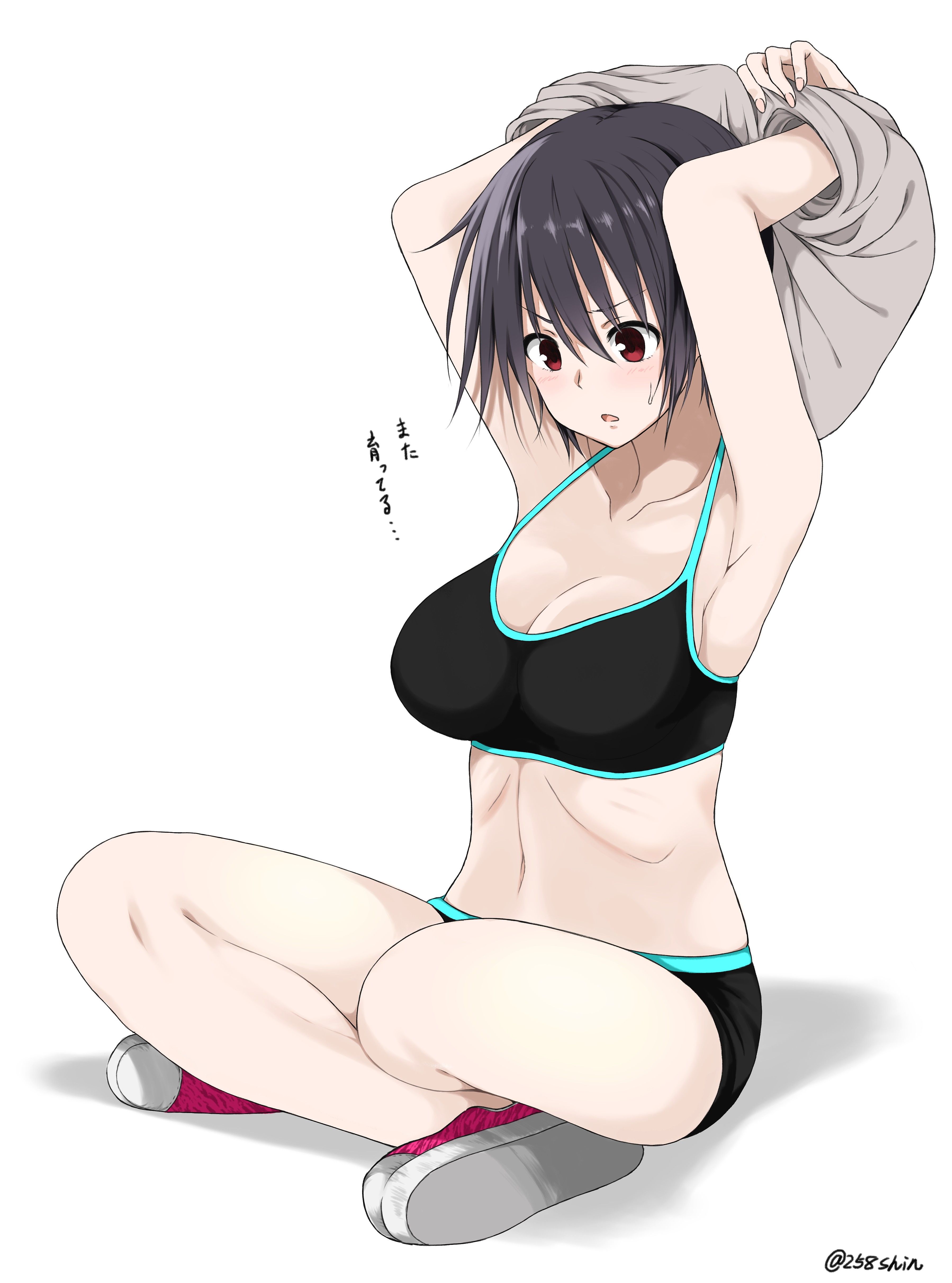 【Secondary】Erotic image of "sports bra" for daughter and athletic girl just before the growth period 62