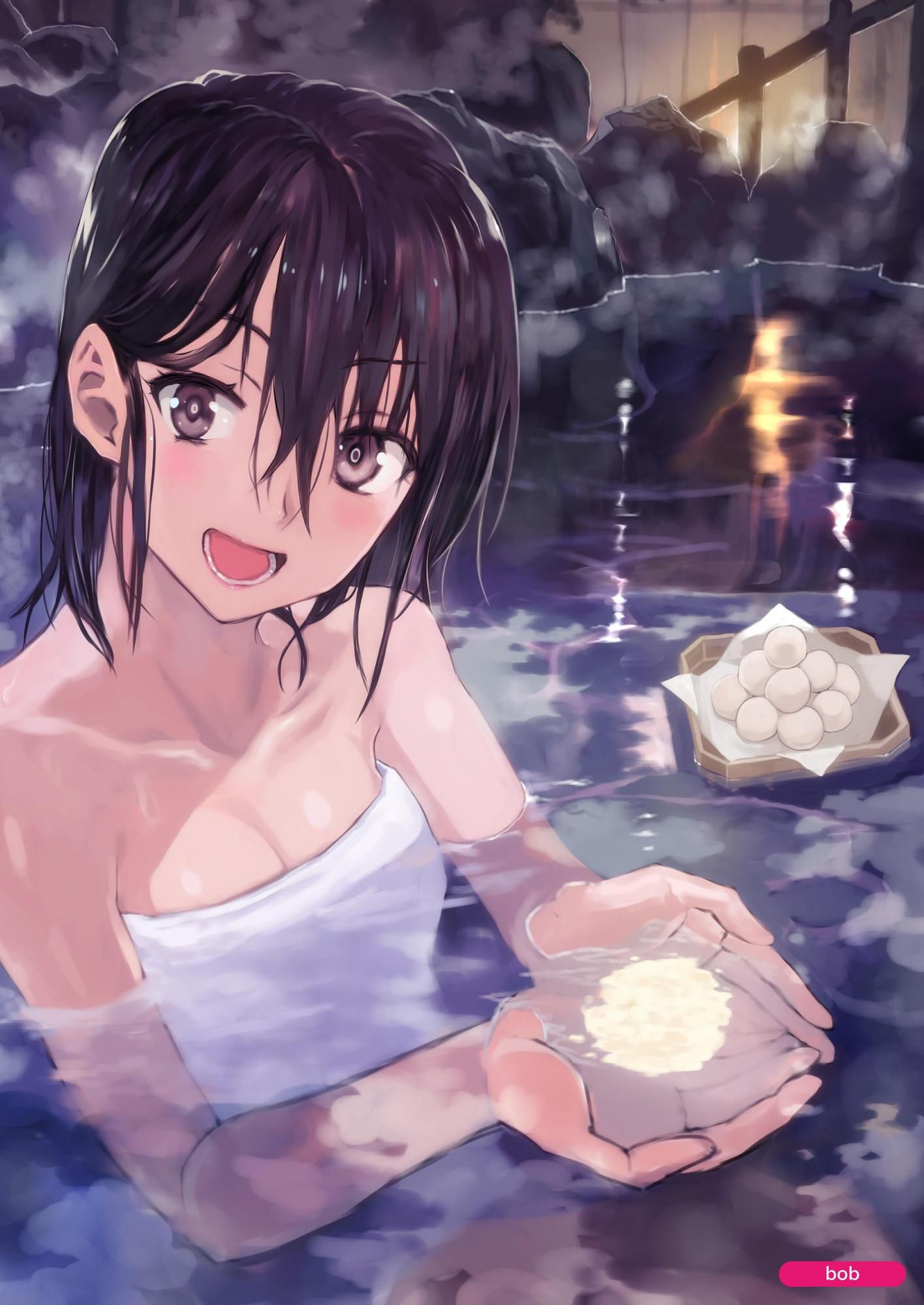 I love the secondary erotic images of baths, hot springs, and shower scenes. 1
