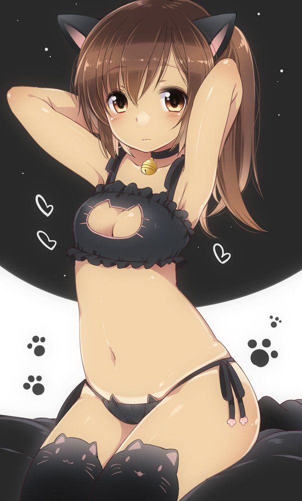 【Secondary】Erotic image of delicate "cat lingerie" that is cute but asked if it is erotic 58