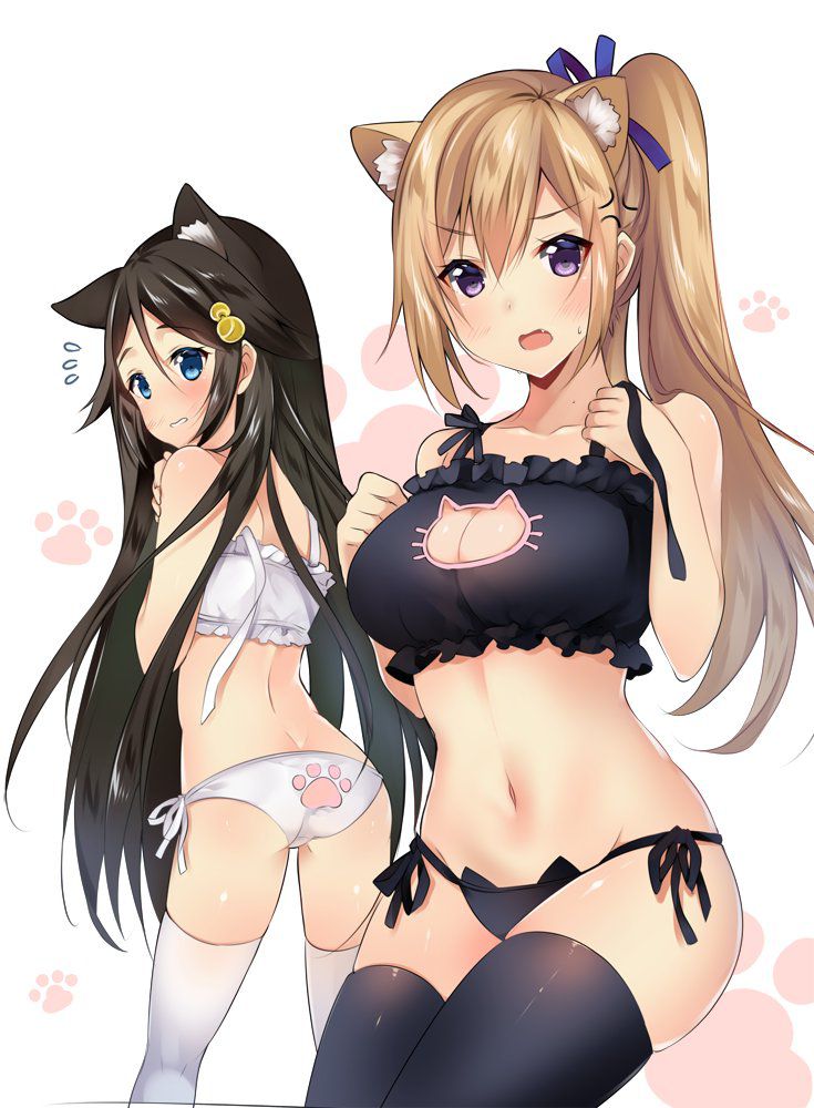 【Secondary】Erotic image of delicate "cat lingerie" that is cute but asked if it is erotic 63