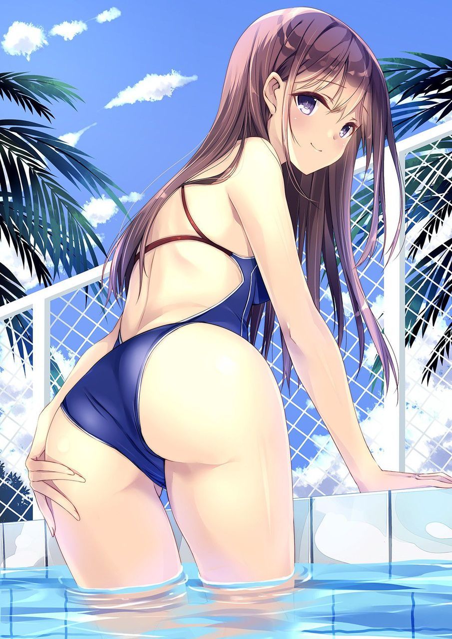 Beautiful girl image of swimming swimsuit that a body line comes out just by wearing Part 3 12