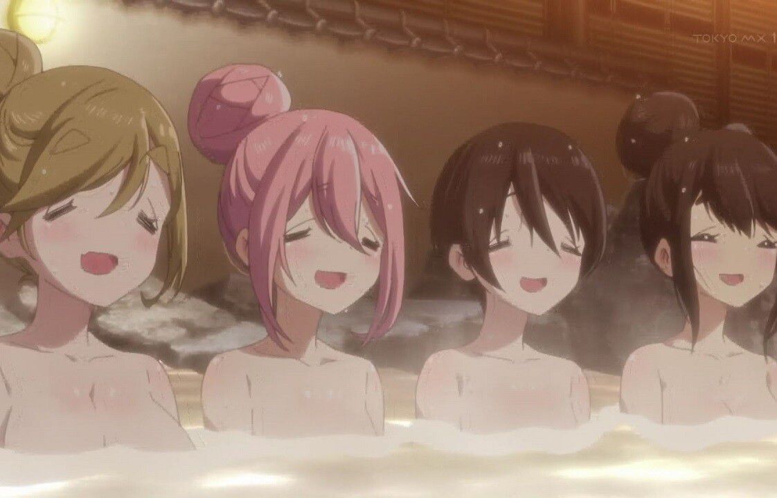 Hot spring bathing scene of girls' erotic in 11 stories of the anime Yuru Camp△ 2nd period! 1