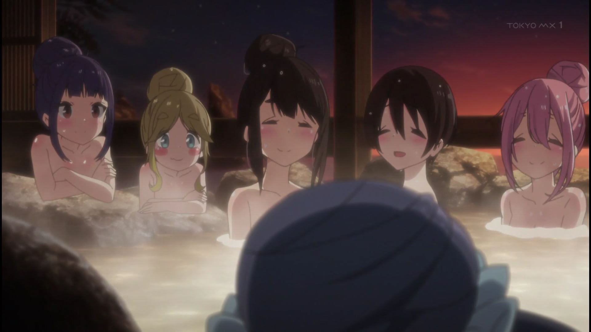 Hot spring bathing scene of girls' erotic in 11 stories of the anime Yuru Camp△ 2nd period! 11