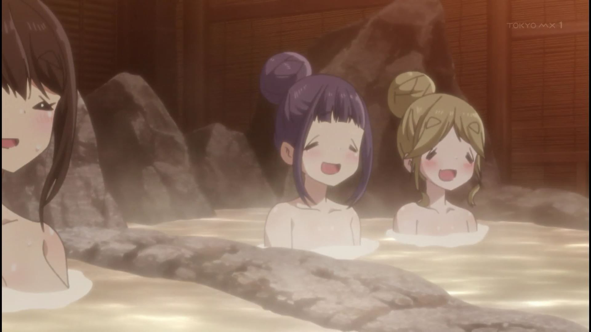 Hot spring bathing scene of girls' erotic in 11 stories of the anime Yuru Camp△ 2nd period! 2