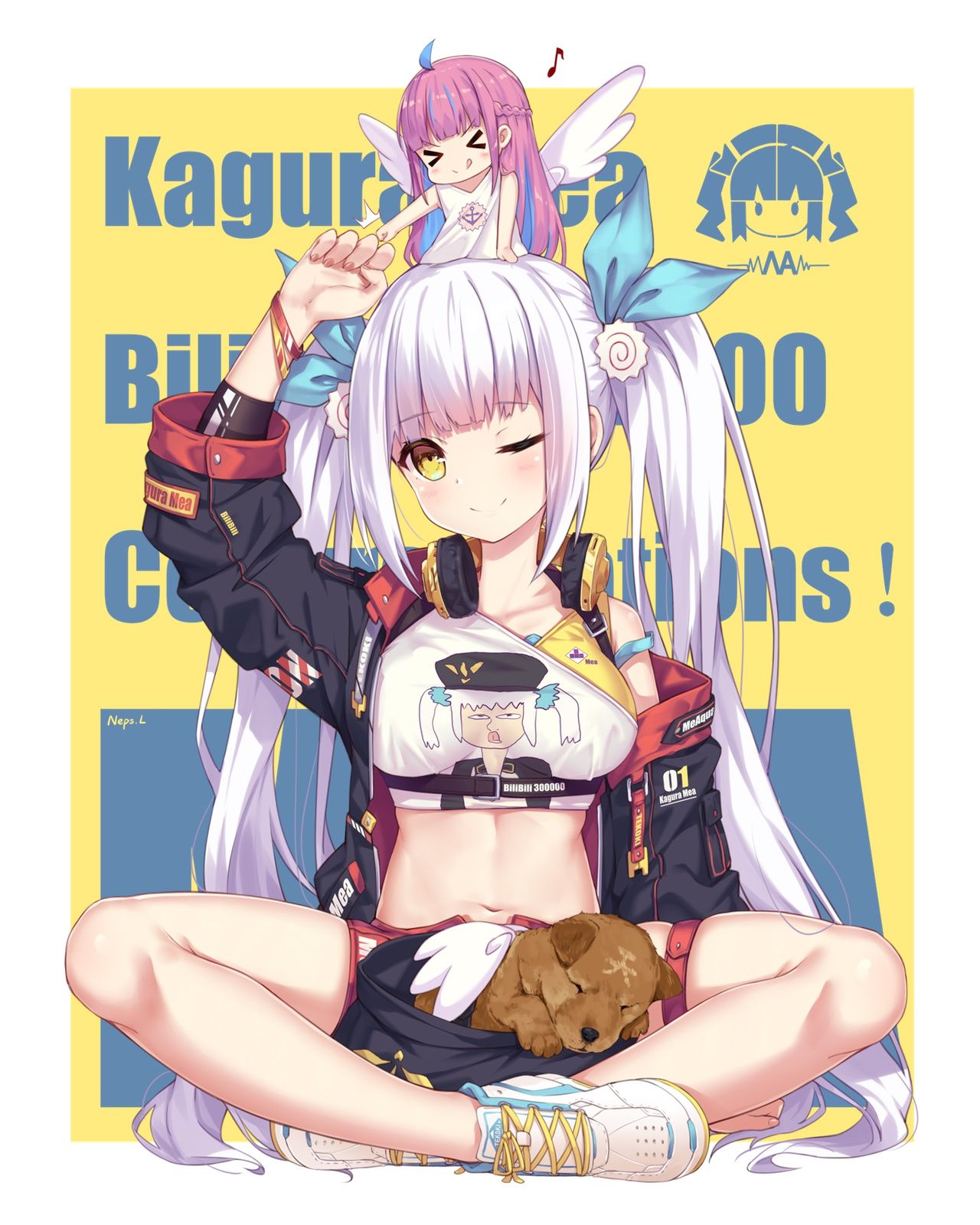 [Secondary erotic] Vtuber's Kagura Mea-chan I tried to put together an image that is too erotic 6
