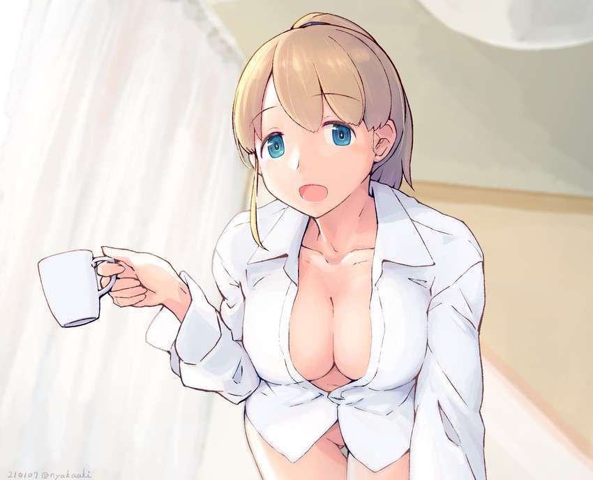 【Morning after the day】Secondary erotic image of a girl who has a coffee cup 10