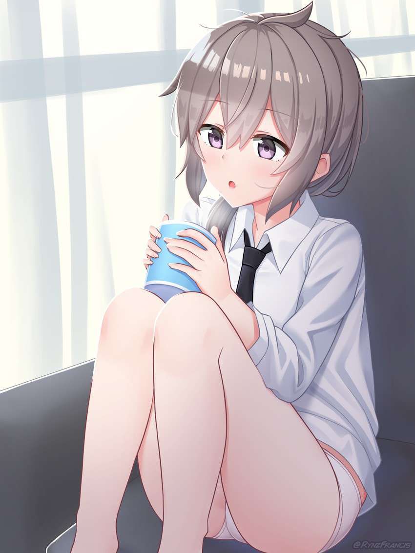 【Morning after the day】Secondary erotic image of a girl who has a coffee cup 17
