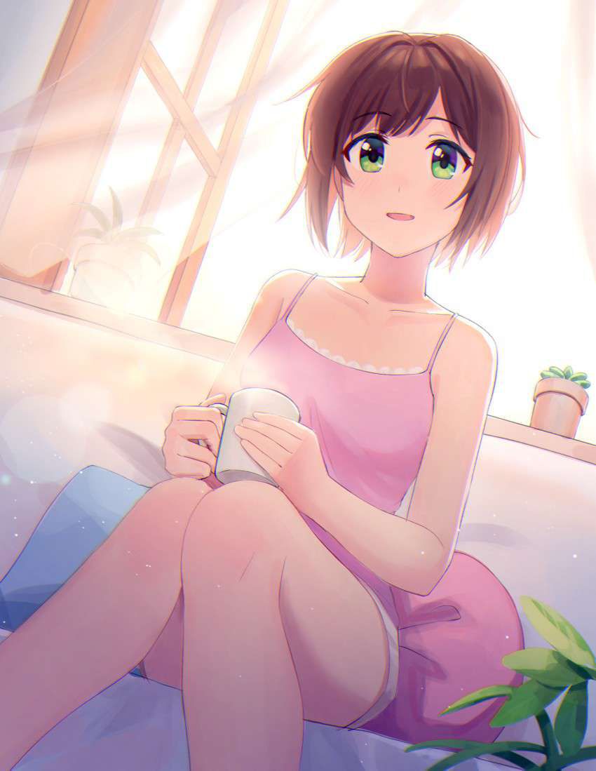 【Morning after the day】Secondary erotic image of a girl who has a coffee cup 26