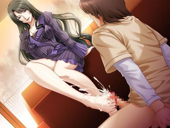 Erotic anime summary Beautiful girls who tease dick dexterly with footjodding [secondary erotic] 7
