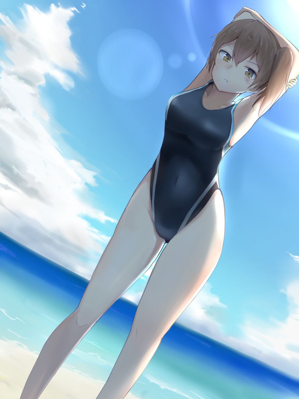 [Swimming swimsuit] beautiful girl image of the swimsuit that a body line comes out just by wearing it Part 21 11