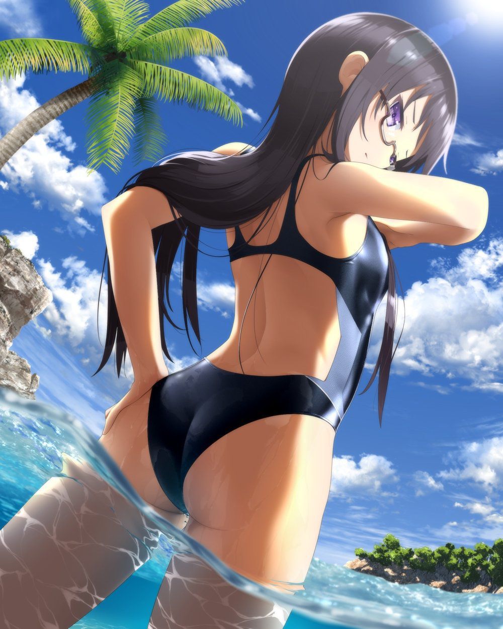 [Swimming swimsuit] beautiful girl image of the swimsuit that a body line comes out just by wearing it Part 21 2