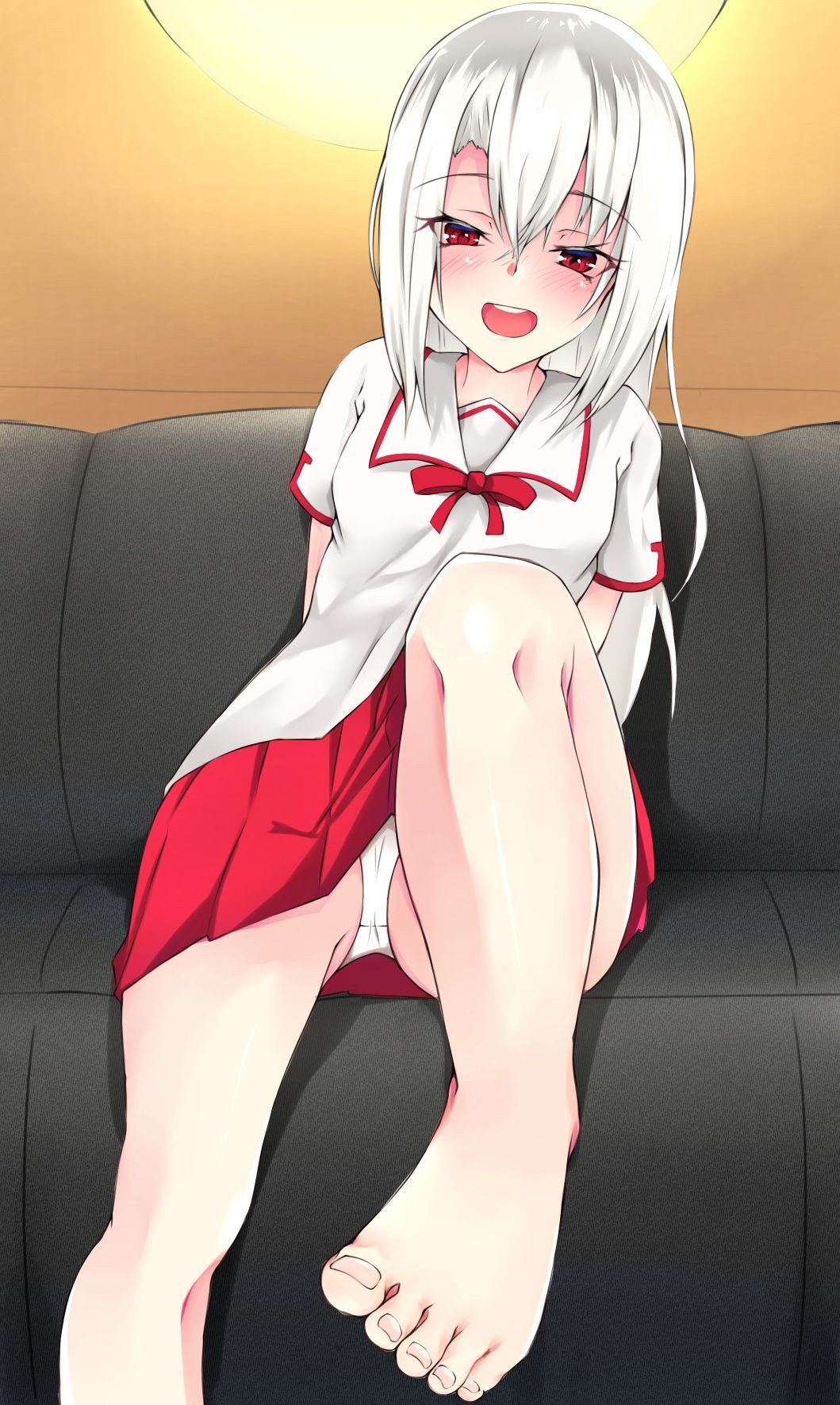 Two-dimensional erotic image of a schoolgirl's thick thighs 9
