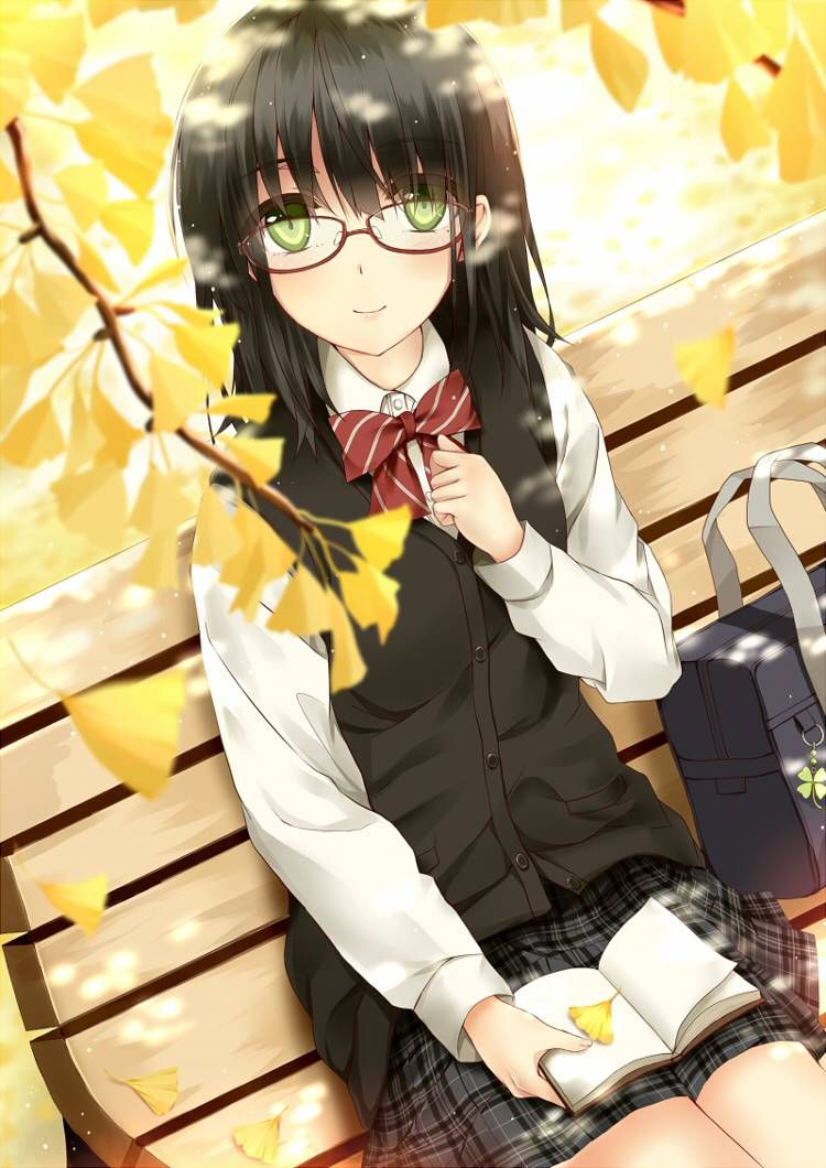 Erotic image of a two-dimensional glasses beautiful girl with a slightly figure 6