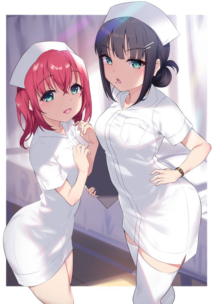 Two-dimensional erotic image of angel, nurse in white coat 31