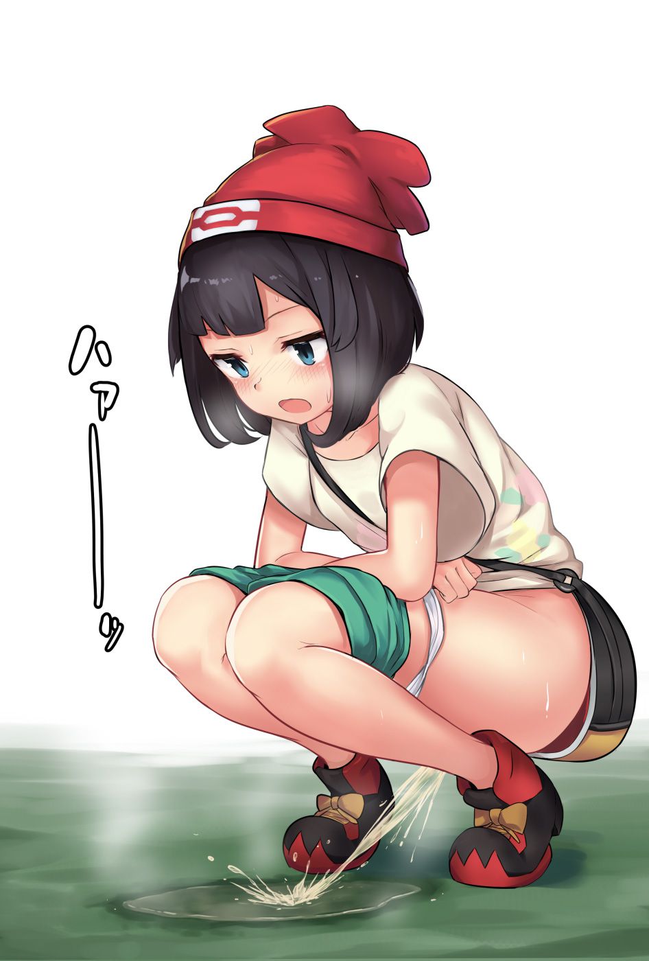 【Secondary】Erotic image of "Nochon Girl" who has no toilet nearby and is reluctantly peeing in the bushes around it 31