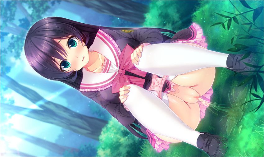 【Secondary】Erotic image of "Nochon Girl" who has no toilet nearby and is reluctantly peeing in the bushes around it 34