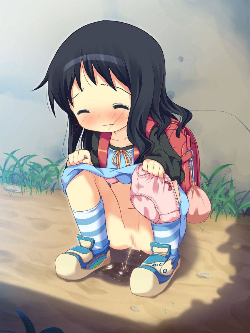 【Secondary】Erotic image of "Nochon Girl" who has no toilet nearby and is reluctantly peeing in the bushes around it 54