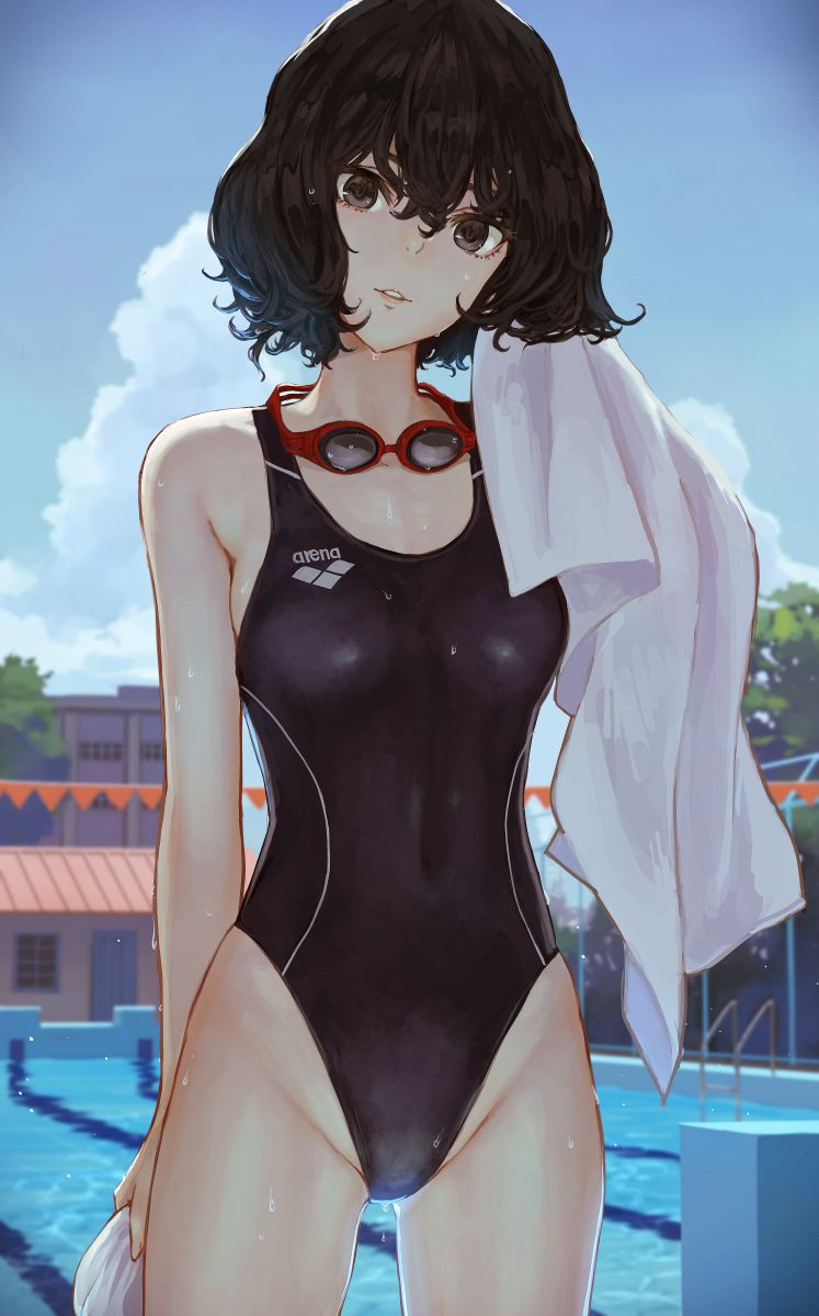 [Swimming swimsuit] beautiful girl image of the swimming swimsuit that a body line comes out just by wearing it Part 26 10
