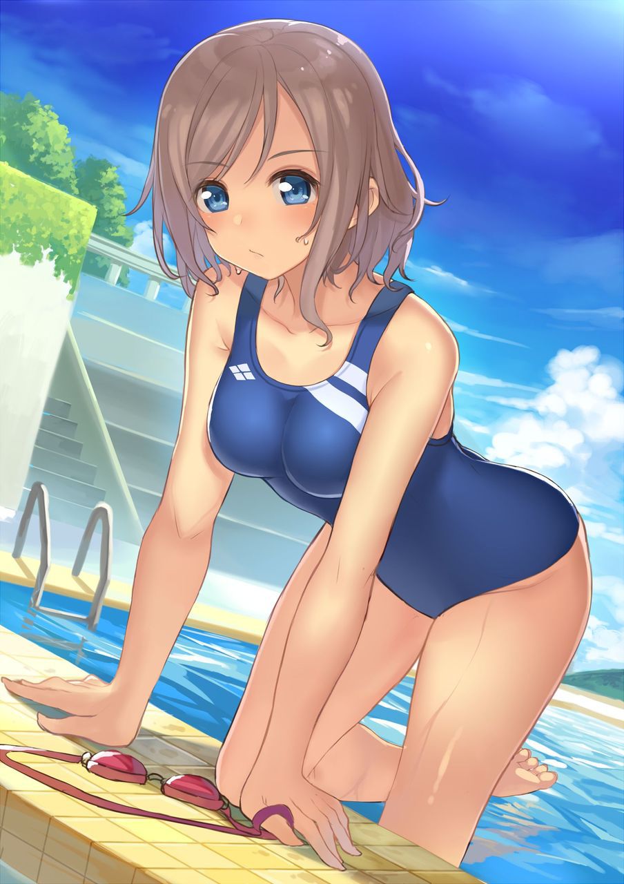 [Swimming swimsuit] beautiful girl image of the swimming swimsuit that a body line comes out just by wearing it Part 26 24