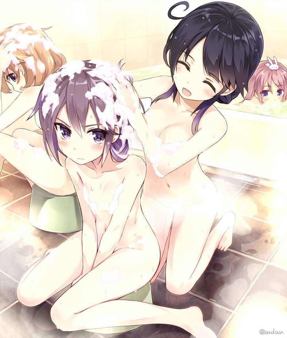 Two-dimensional image that is disturbed where a girl is taking a bath 14