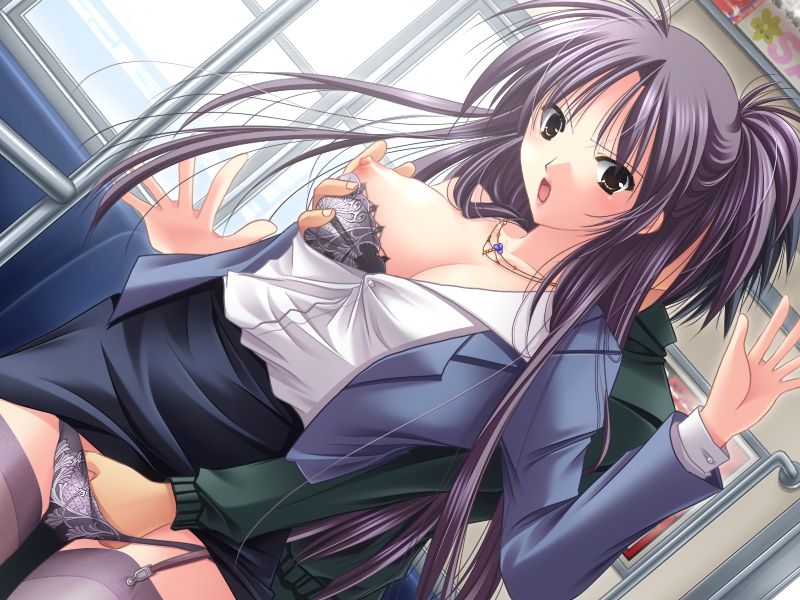 Erotic image that a cute girl is groped by a molester in a train [30 pieces] 26