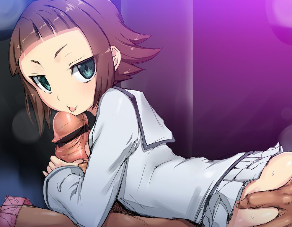 Two-dimensional erotic image of a girl who is hard while licking and sucking 10