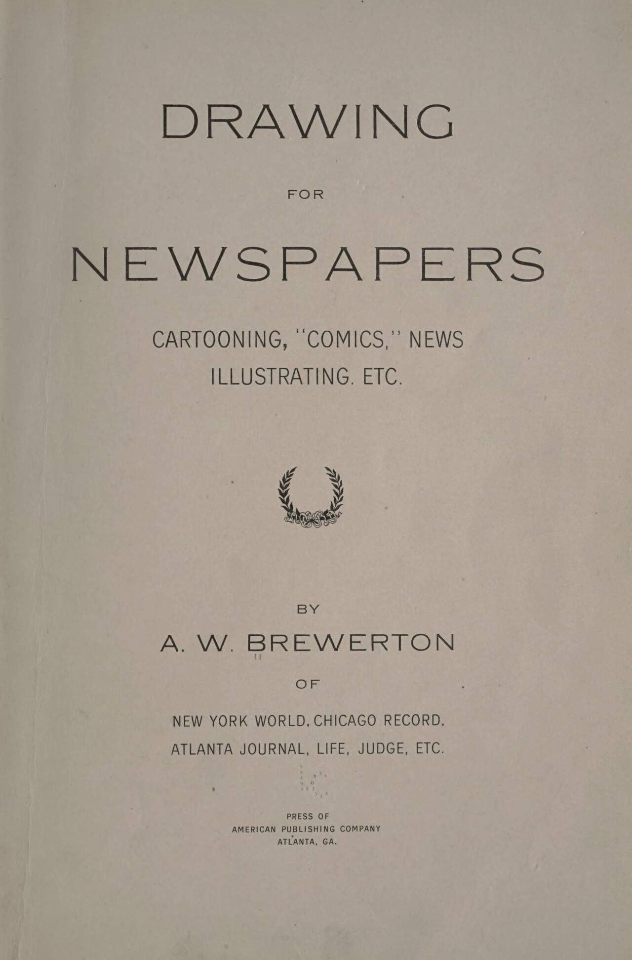 [Alfred West Brewerton] Drawing for newspapers [English] 10