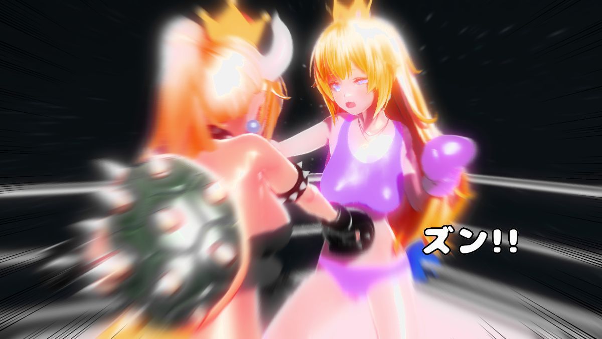 [Tomii] Peach Hime vs Koopa Hime [とみー] ピーチ姫vsクッパ姫 64