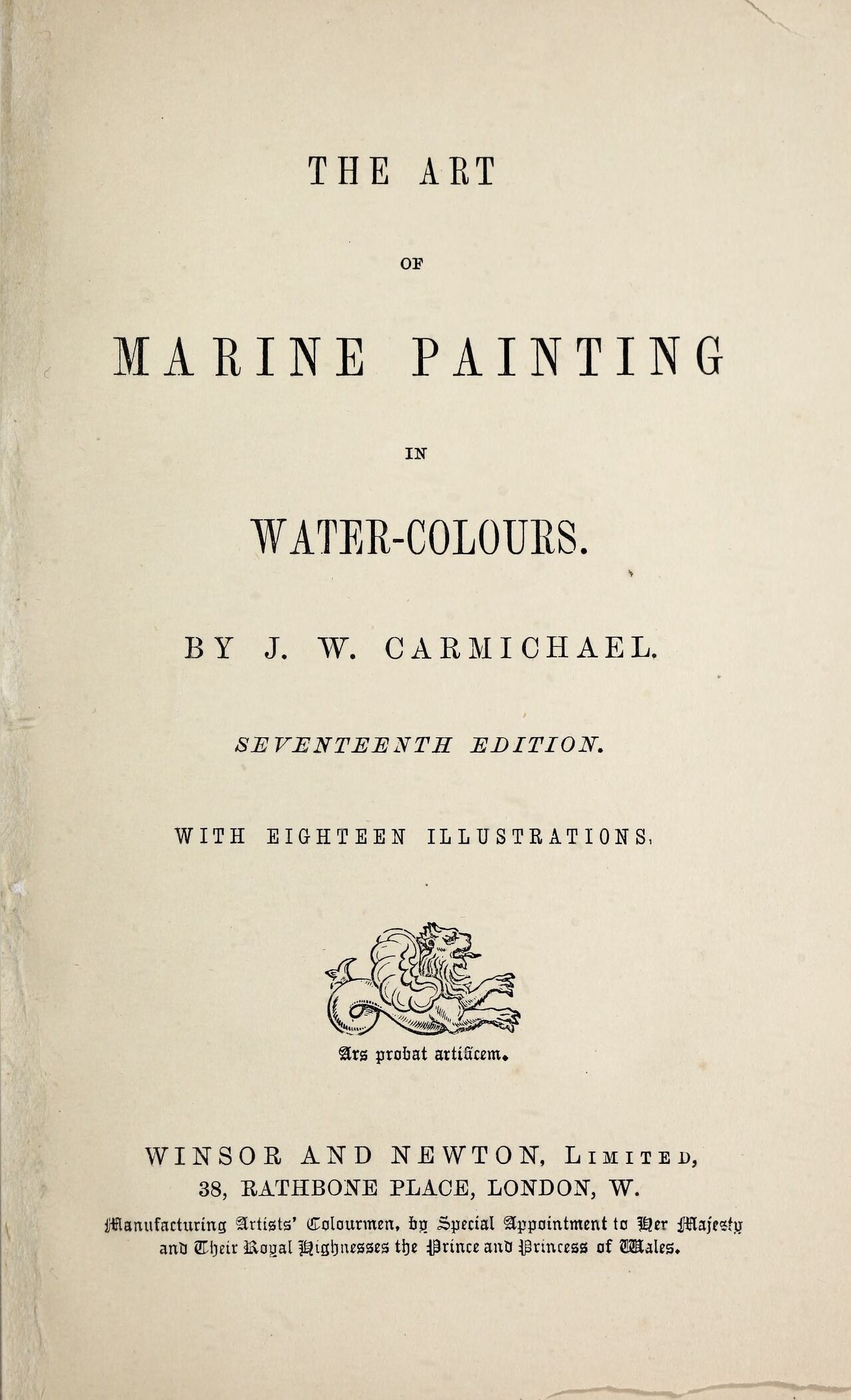 [John Wilson Carmichael] The art of marine painting in water-colours [English] 10