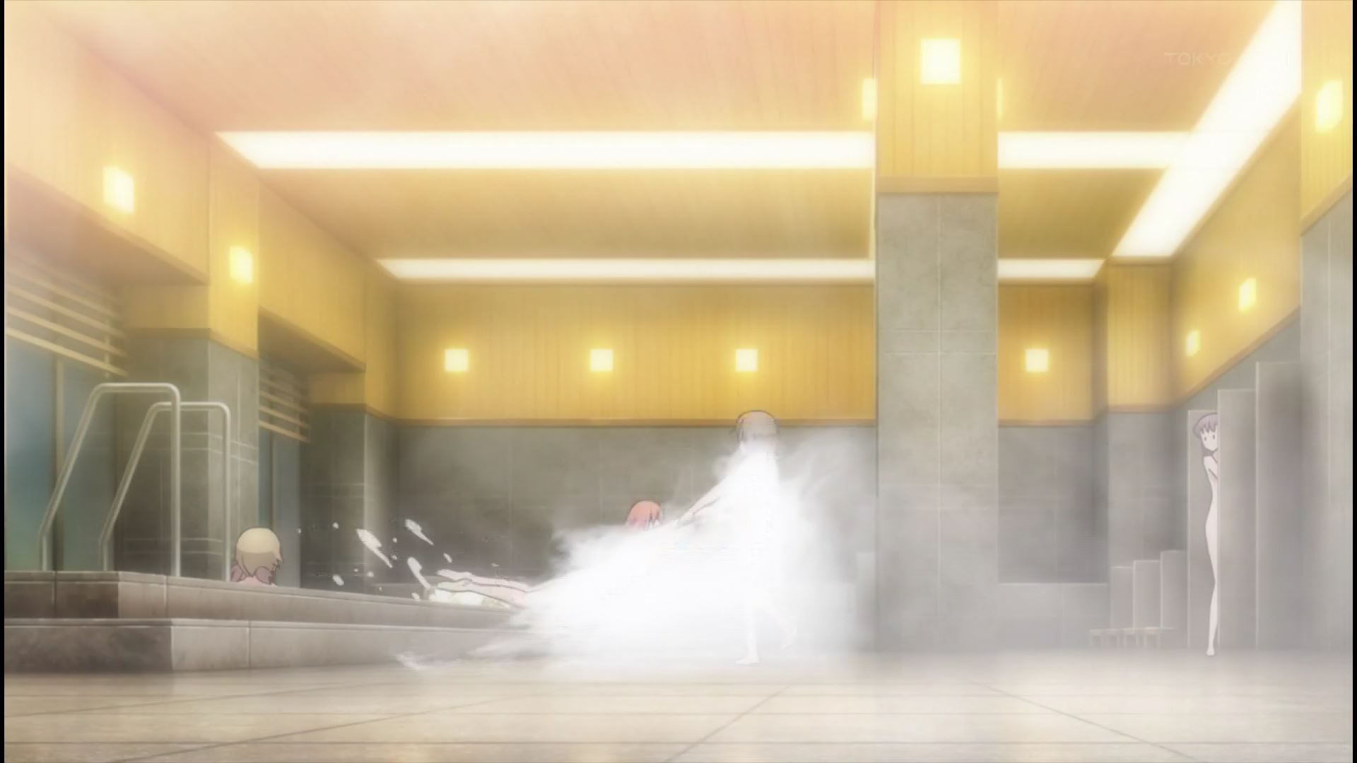 The erotic nakedness of girls in the anime [Armored Daughter Fighting Machine] 4 stories is shining a bathing scene! 12