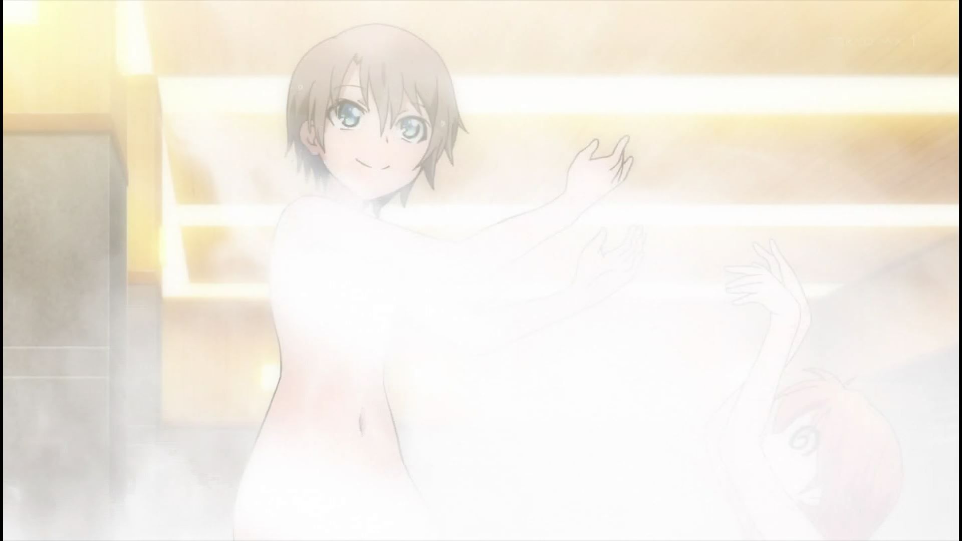 The erotic nakedness of girls in the anime [Armored Daughter Fighting Machine] 4 stories is shining a bathing scene! 13