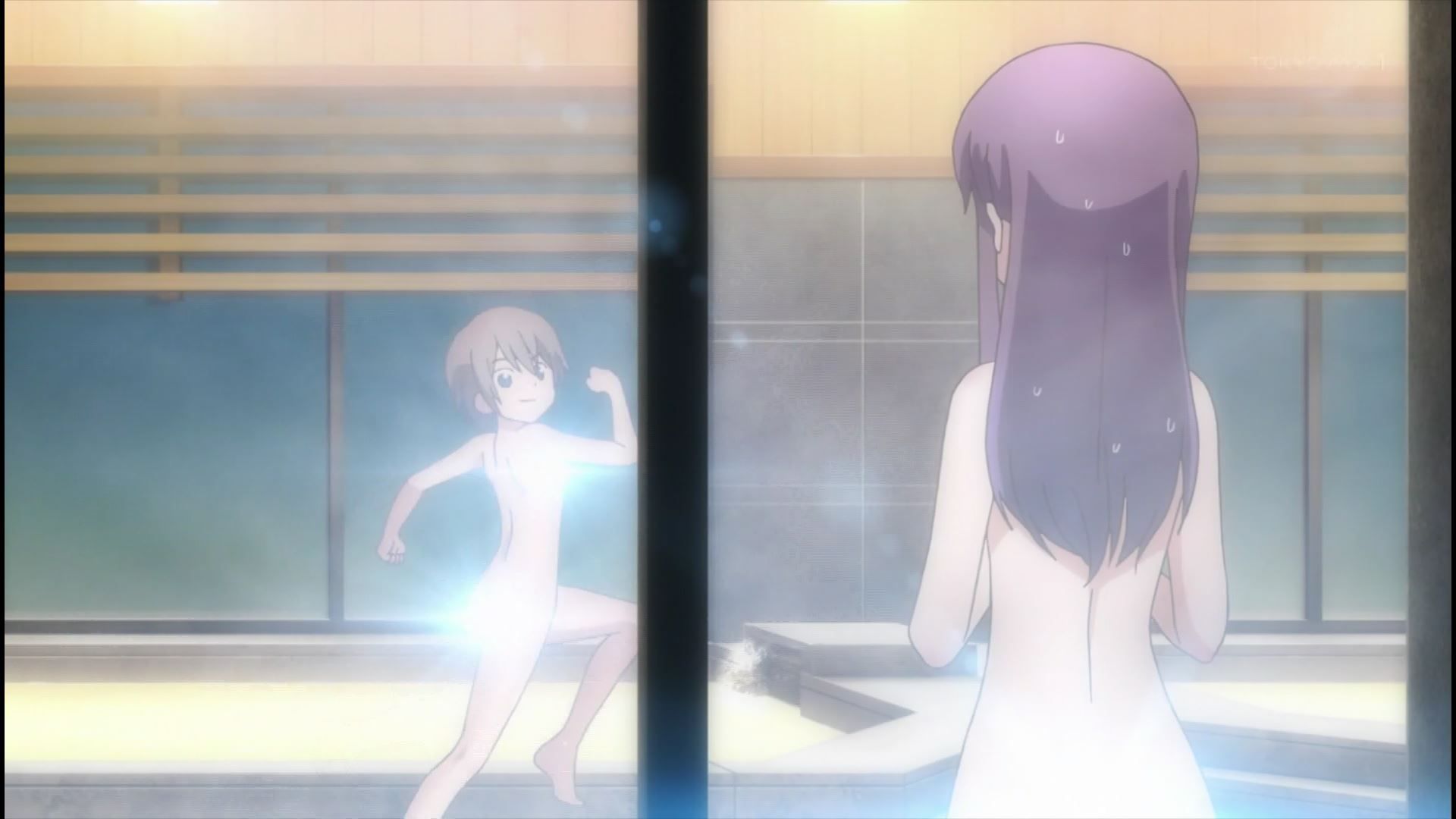 The erotic nakedness of girls in the anime [Armored Daughter Fighting Machine] 4 stories is shining a bathing scene! 14