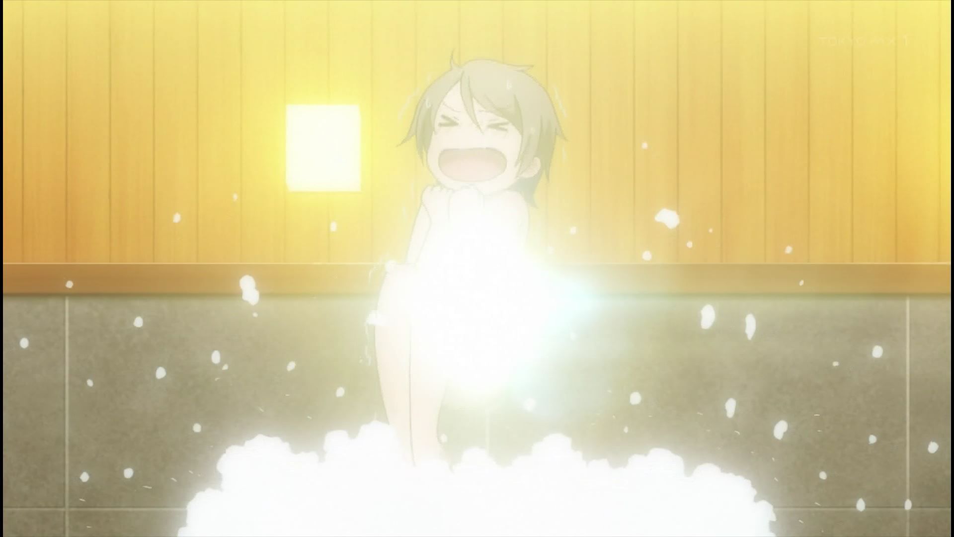 The erotic nakedness of girls in the anime [Armored Daughter Fighting Machine] 4 stories is shining a bathing scene! 16