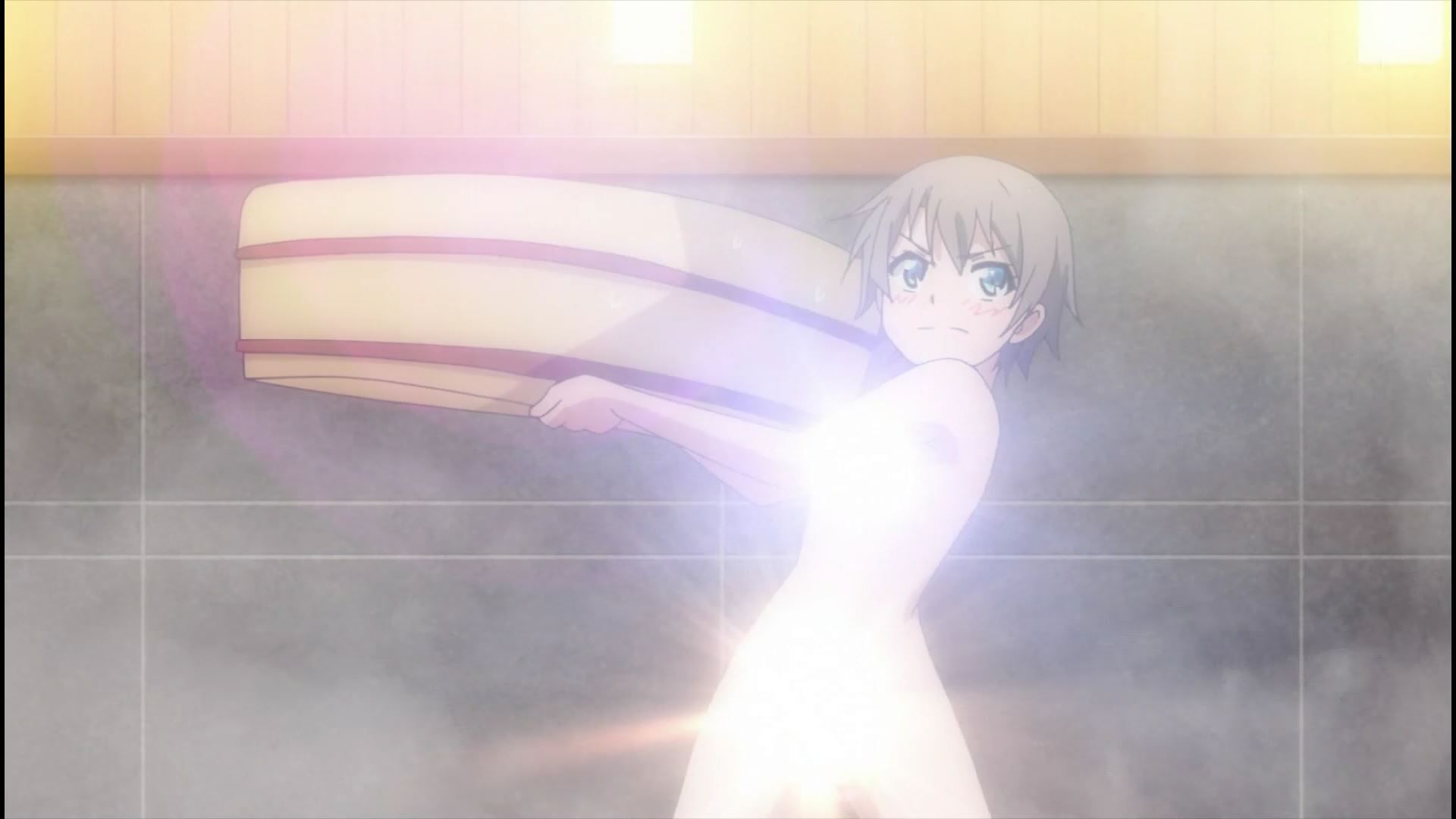 The erotic nakedness of girls in the anime [Armored Daughter Fighting Machine] 4 stories is shining a bathing scene! 17