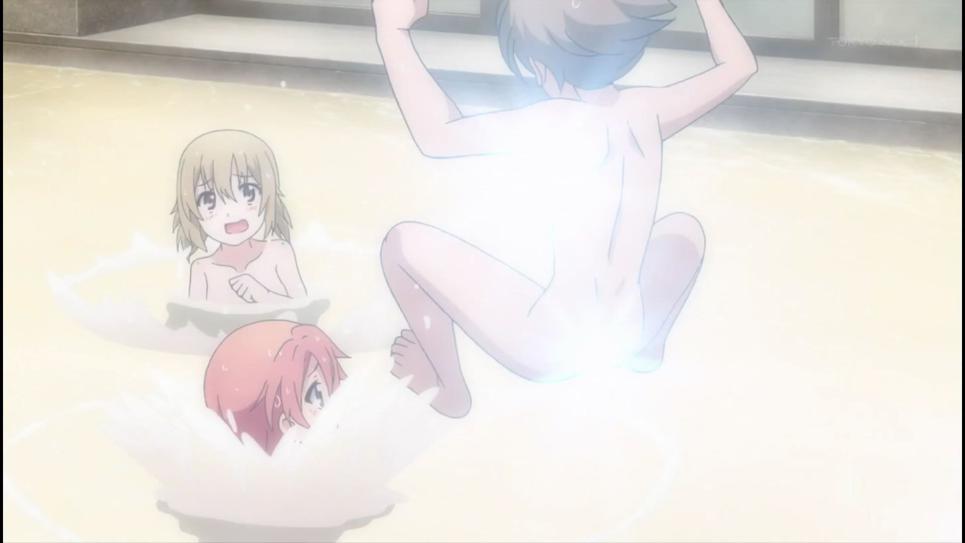 The erotic nakedness of girls in the anime [Armored Daughter Fighting Machine] 4 stories is shining a bathing scene! 20