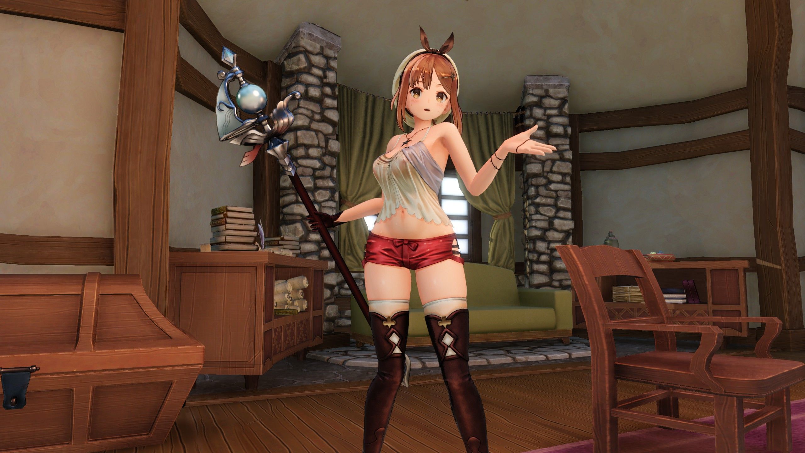 Buy a PC version liza atelier but also spend 2 days to make nipples transparent with erotic MOD ... 10