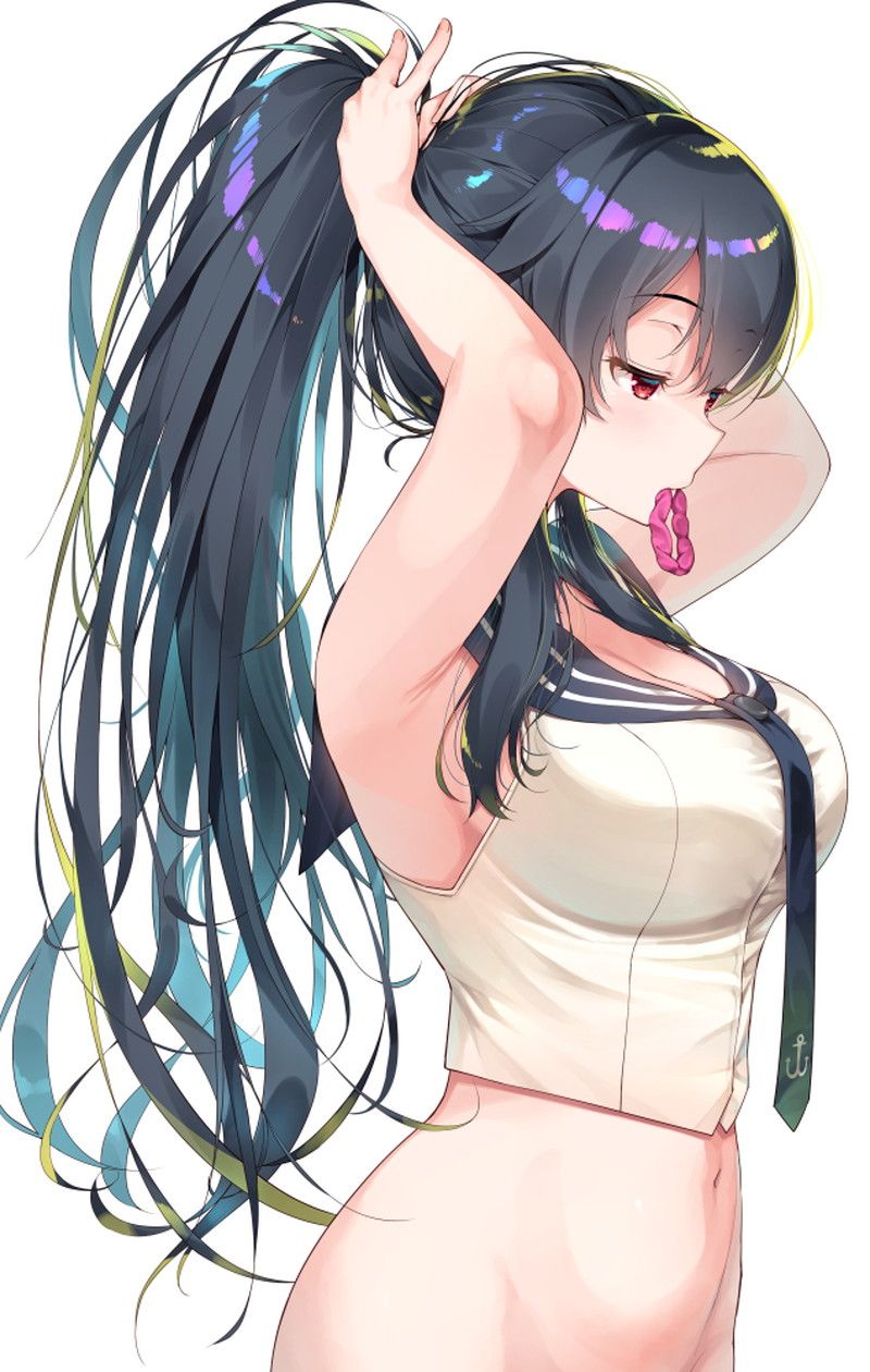 【Secondary】Clean and beautiful dignified black hair ponytail erotic image summary Part 2 43