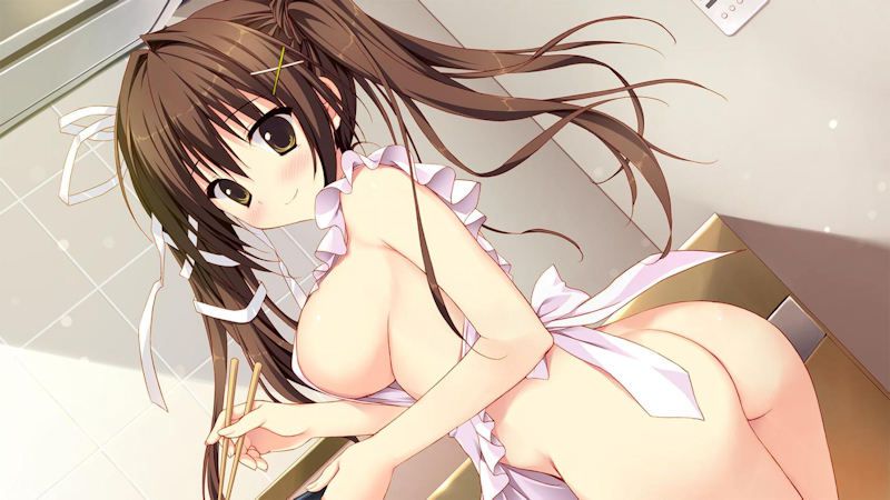 【Secondary】Erotic image of "naked apron" that I want young wife to have only for play even if cooking is useless 44