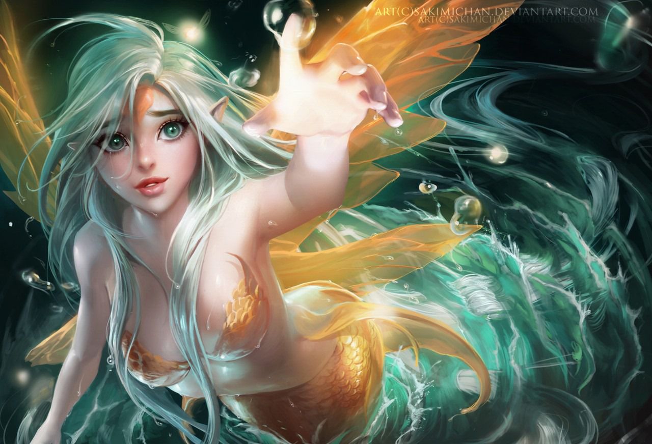 【Secondary】Erotic image of a beautiful girl Mermaid Princess on a fantasy that a small girl longs for 10