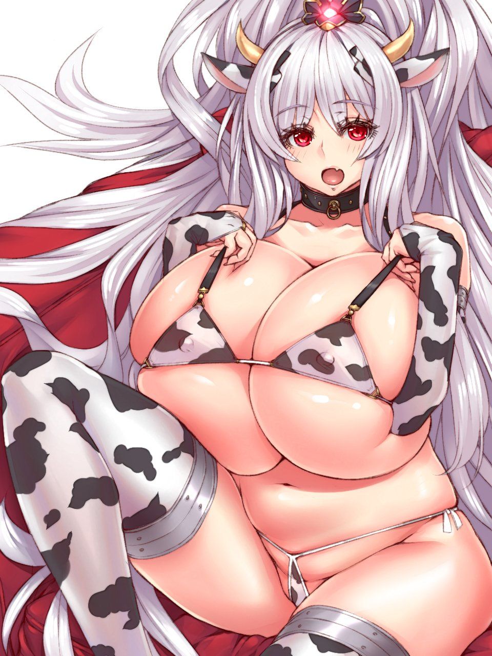 【Secondary】Erotic image of Holstein big girl with cow pattern underwear after this year's Chinese zodiac year 62
