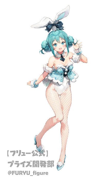 [Hatsune Miku] Erotic figure of the bunny figure of the and thighs of the muchimuchi drawn by Anmi teacher! 3