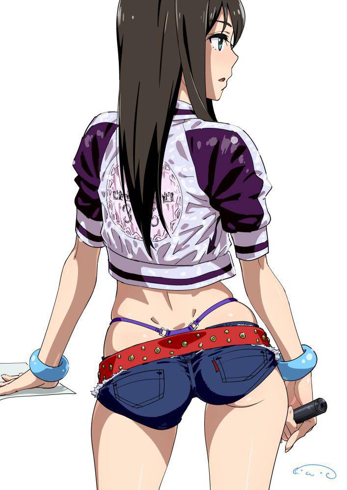 Erotic image of mutchimuchi "denim hot pants" that seems to put out hami about half ass 61