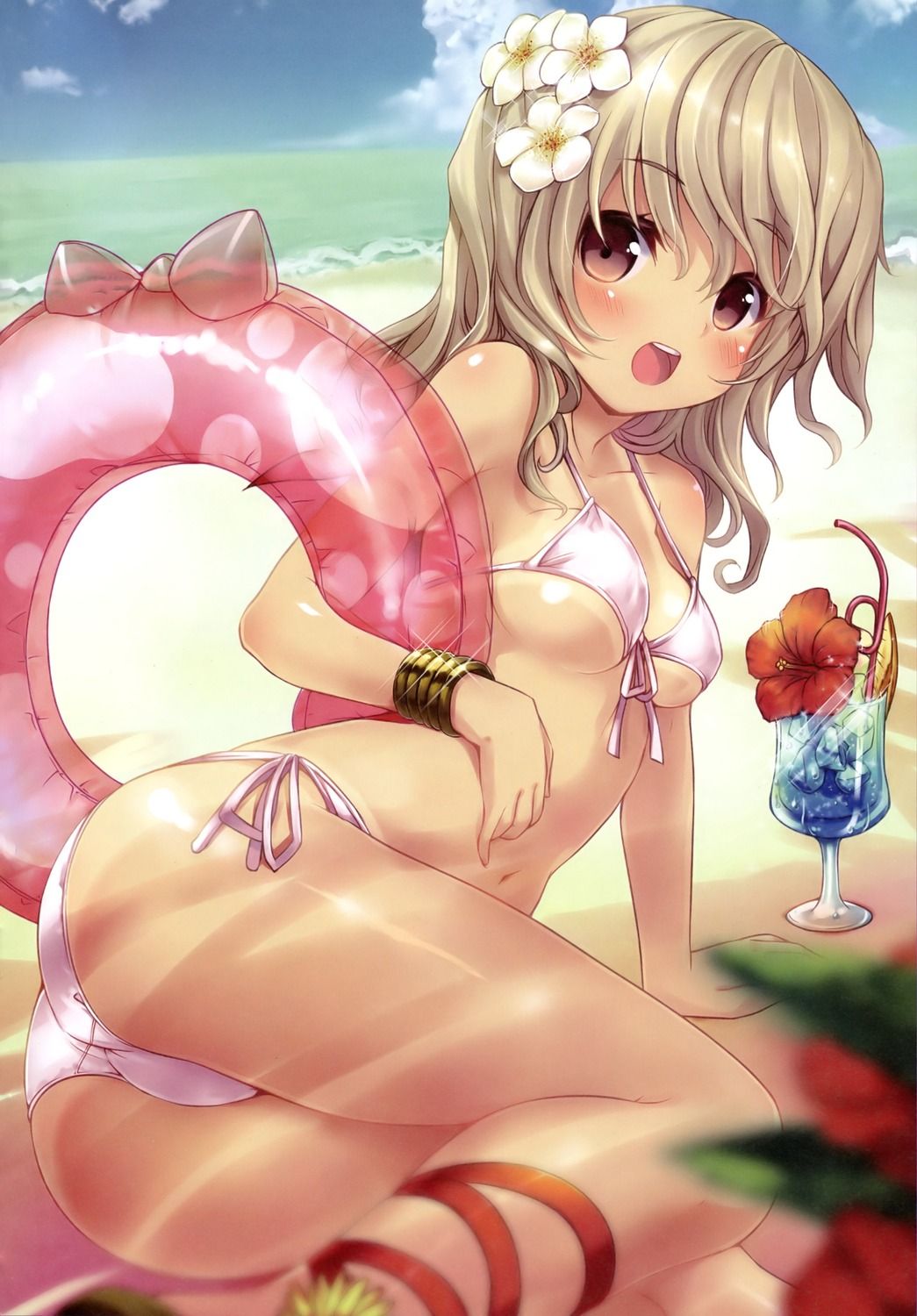 Two-dimensional erotic image that will not swim if there is such a cute swimsuit girl 16